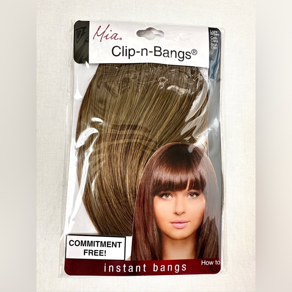 Mia Beauty Clip In Bangs Extensions Instant Bangs Commitment Free Light Brown